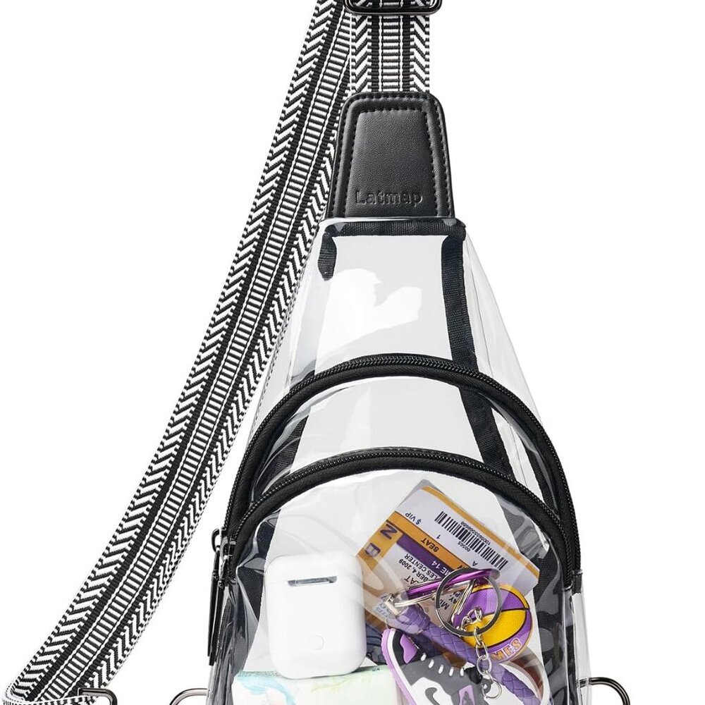 Clear bags Stadium Approved Crossbody Sling Bag Fanny Pack Backpack Purses for W
